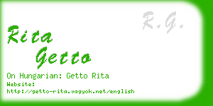rita getto business card
